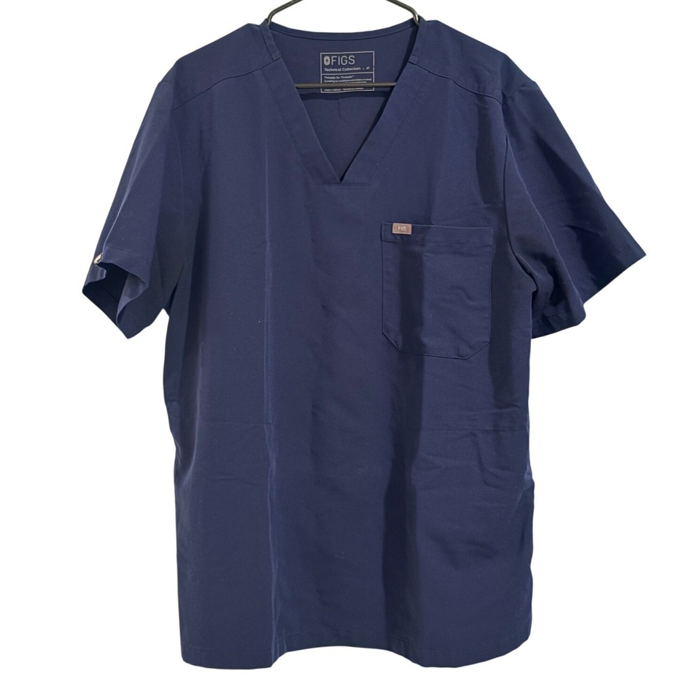FIGS Technical Collection Navy Blue V-Neck Scrub Top XL